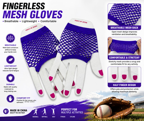 Women purple fishnet - women's,