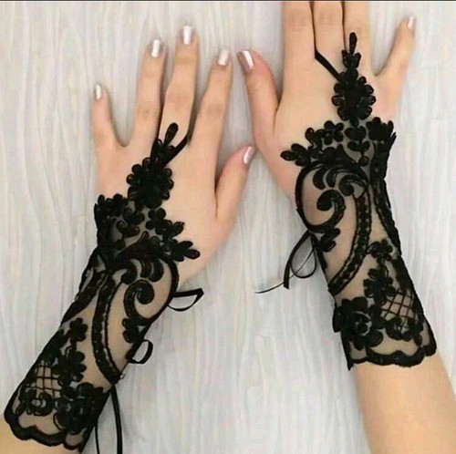 Women fingerless lace - women's,